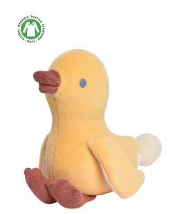Pupazzo con Sonaglio Tara la Papera - 100% Cotone Organico