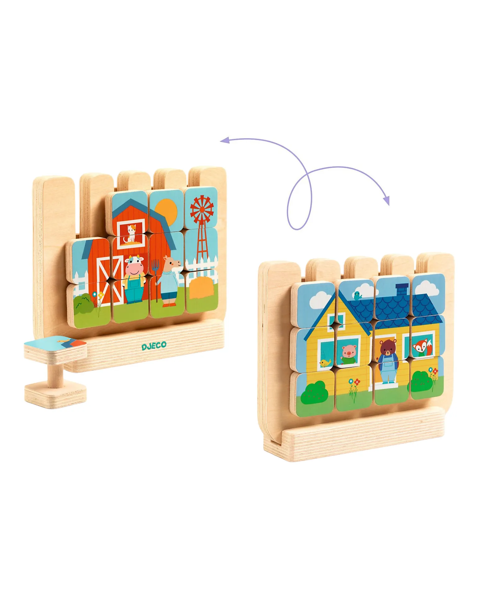 Puzzle In Legno Verticale Casamix - 12 pezzi - 3+ anni