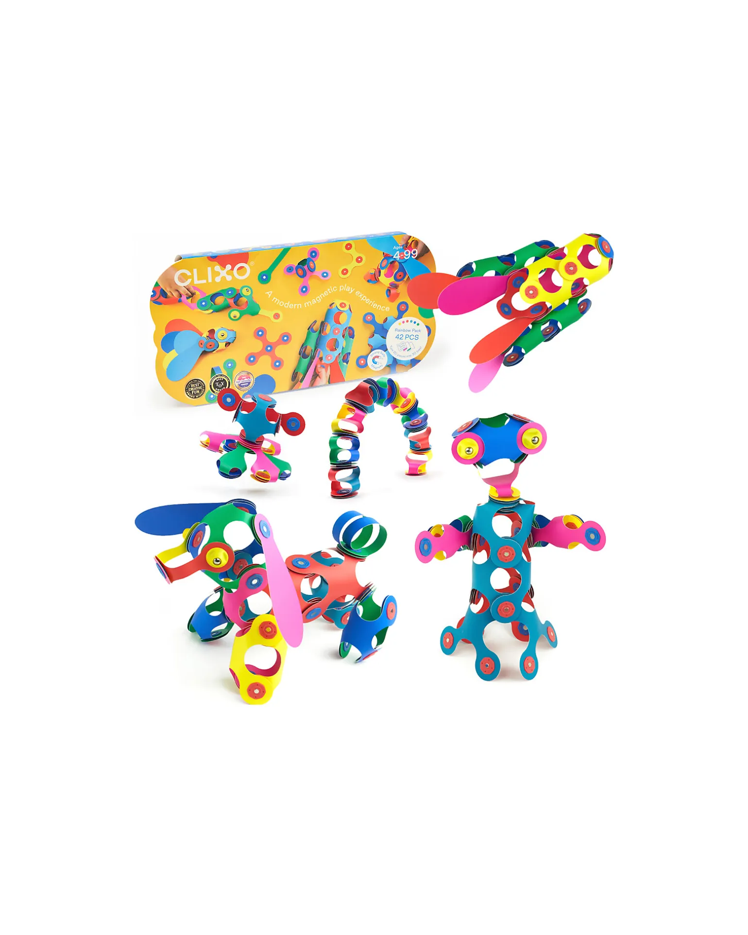 Rainbow Pack - 42 Pezzi - Gioco Magnetico STEAM - 4+ Anni