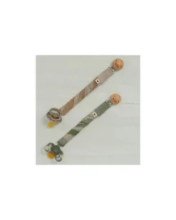 Reggiciuccio Universale Paci Clip - Verde Camo - 100% Cotone Biologico GOTS!