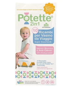 Ricambi per Vasino Potette 2in1, 10 pezzi, Superassorbenti e Antiodore