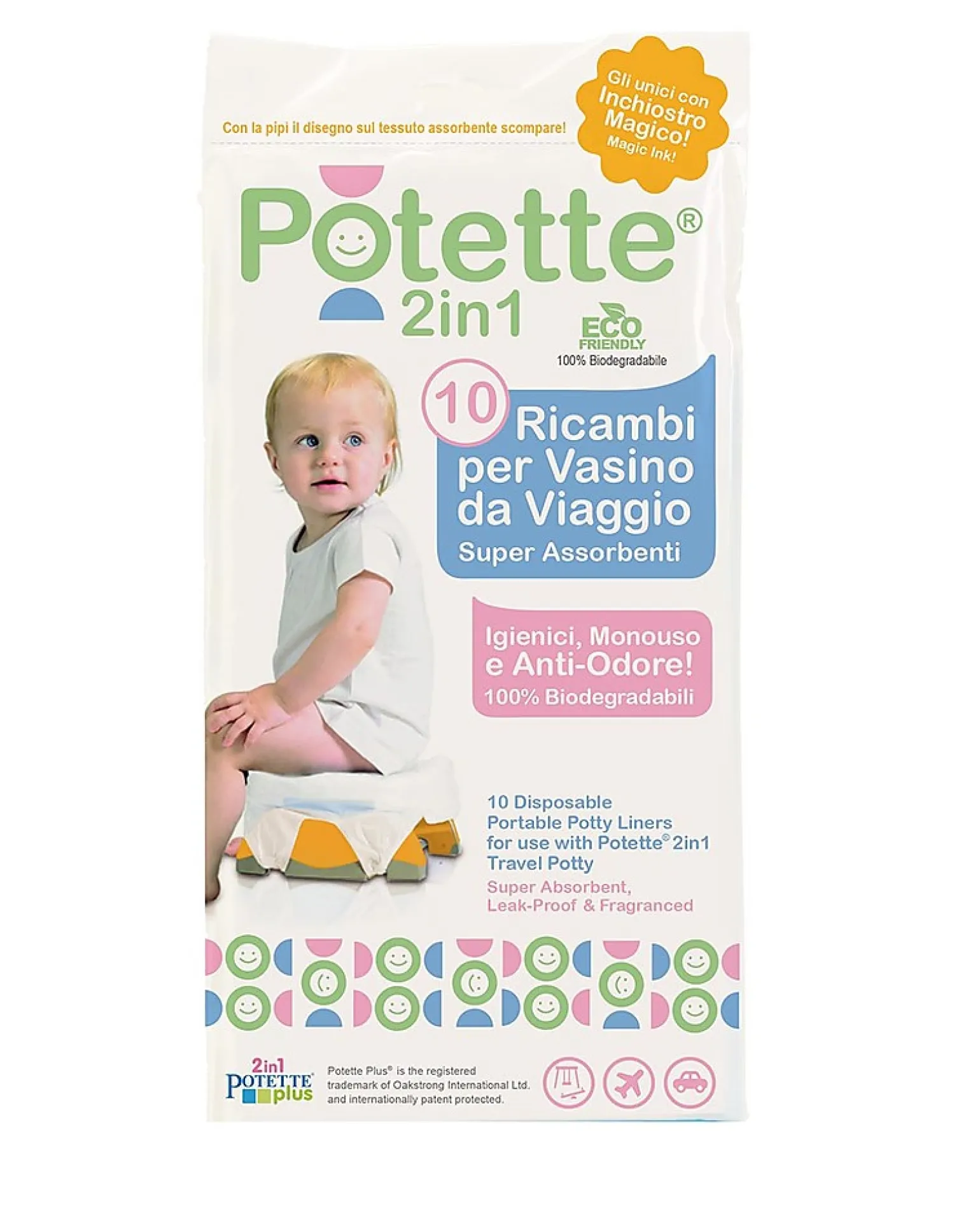 Ricambi per Vasino Potette 2in1, 10 pezzi, Superassorbenti e Antiodore