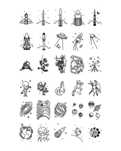 Ricarica per Kidydraw Mini - Dinosauri e Galassia