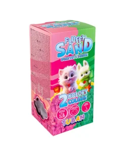Sabbia Fluffy - Set Rosa e Verde - Multicolor - Sabbia Modellabile - 3+