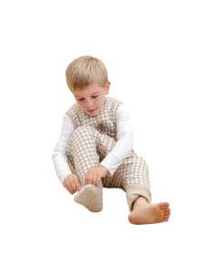 Sacco Nanna con Piedini e Calzini Incorporati - Vichy Beige - TOG 2.5 - 1 anno (70-80 cm)