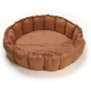 Sacco Portagiochi Bloom - Tappeto Gioco Imbottito e Baby Nest 2 in 1 in 100% Cotone Bio - Tawny Brown