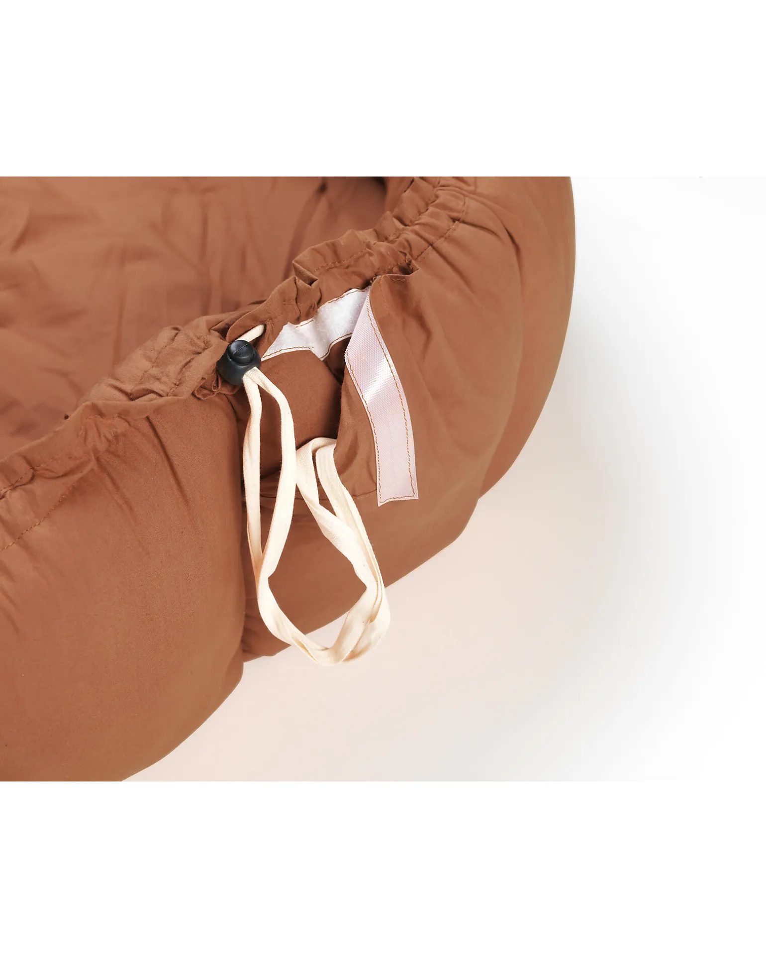 Sacco Portagiochi Bloom - Tappeto Gioco Imbottito e Baby Nest 2 in 1 in 100% Cotone Bio - Tawny Brown