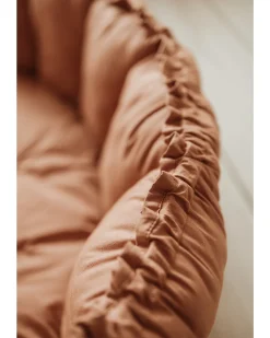 Sacco Portagiochi Bloom - Tappeto Gioco Imbottito e Baby Nest 2 in 1 in 100% Cotone Bio - Tawny Brown
