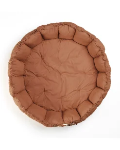 Sacco Portagiochi Bloom - Tappeto Gioco Imbottito e Baby Nest 2 in 1 in 100% Cotone Bio - Tawny Brown