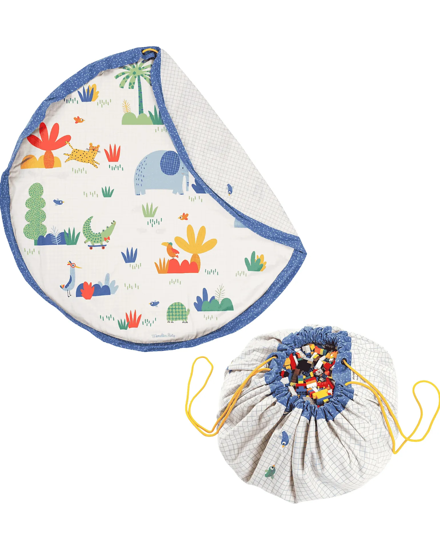 Sacco Portagiochi e Tappeto Gioco da Esterno 2 in 1 - Moulin roty Toupities