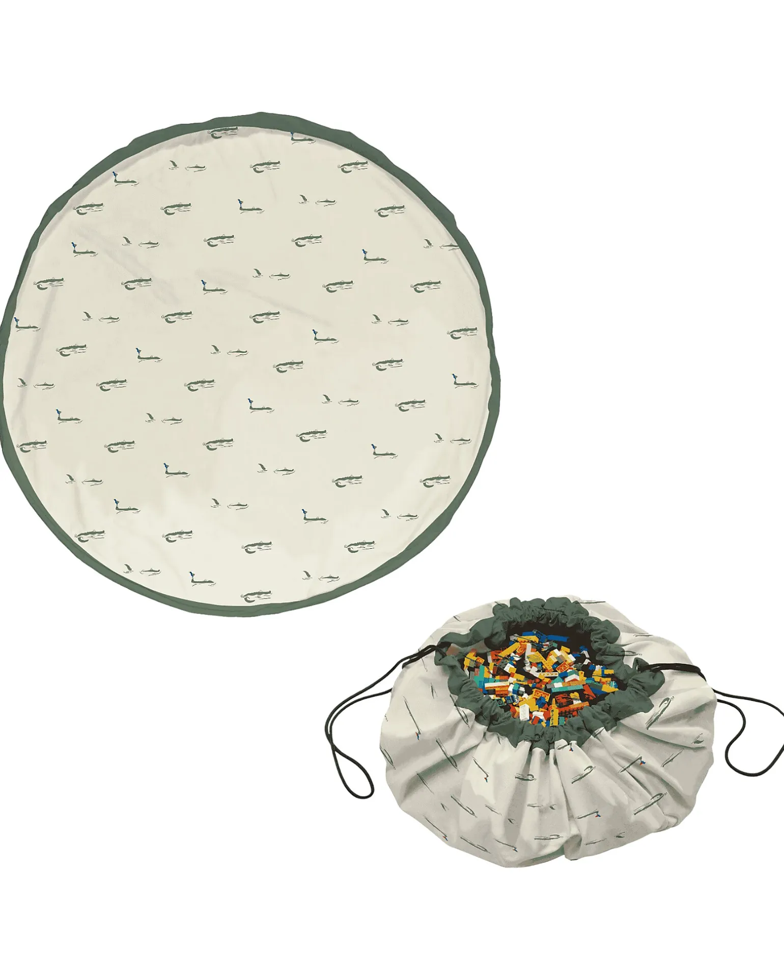 Sacco Portagiochi e Tappeto Gioco 2 in 1 - Coccodrillo