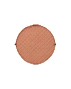 Sacco Portagiochi e Tappeto Gioco Imbottito 2 in 1 Soft Cotone Biologico - Marrone Aranciato