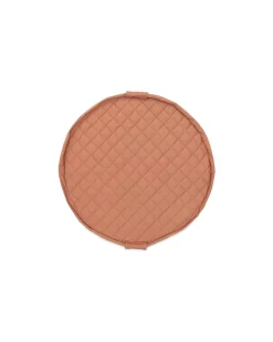 Sacco Portagiochi e Tappeto Gioco Imbottito 2 in 1 Soft Cotone Biologico - Marrone Aranciato