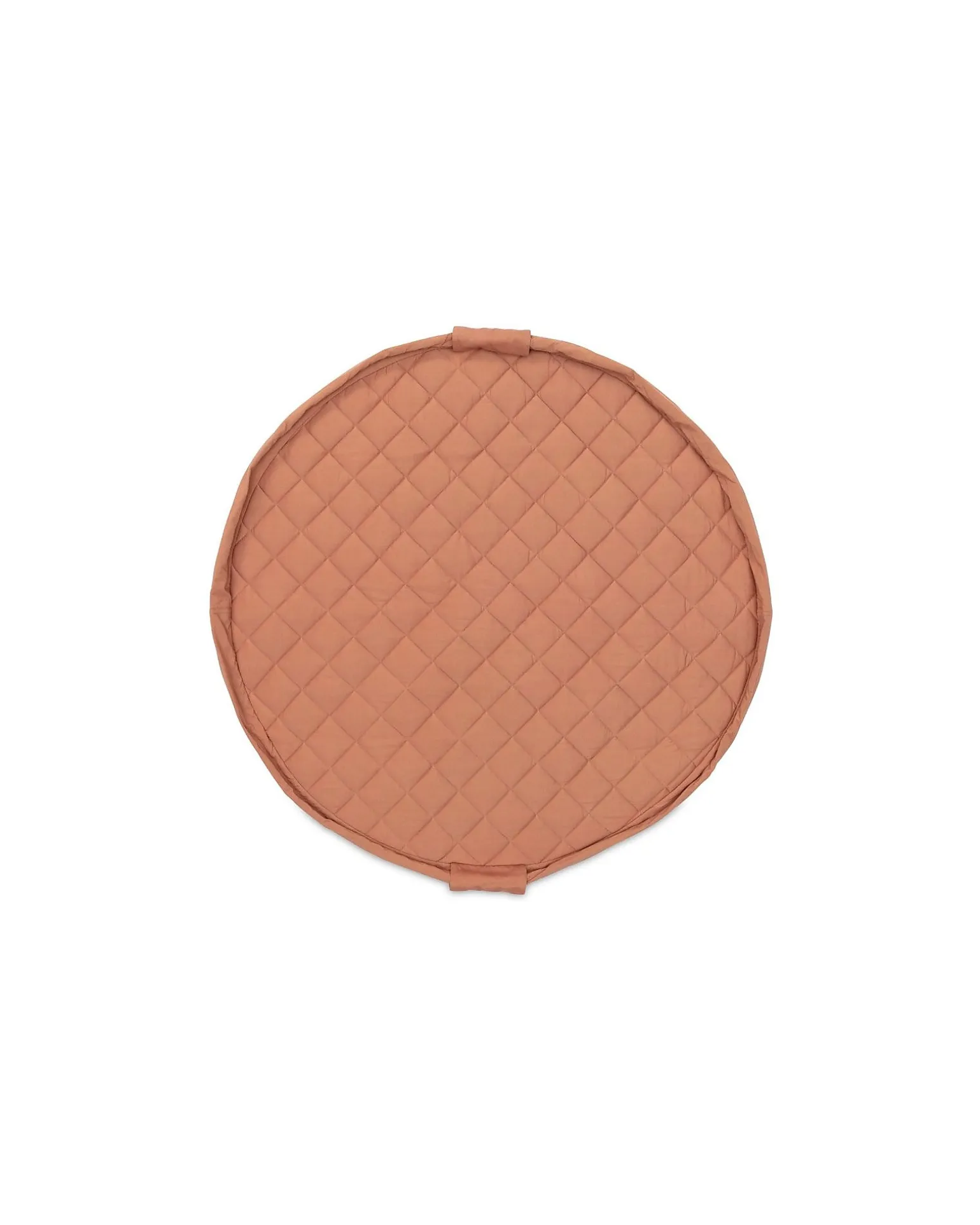 Sacco Portagiochi e Tappeto Gioco Imbottito 2 in 1 Soft Cotone Biologico - Marrone Aranciato