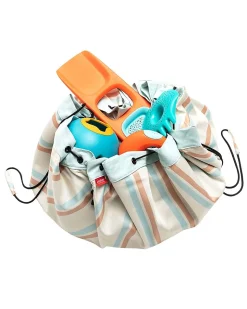 Sacco Portagiochi e Tappeto Gioco da Esterno 2 in 1 - Righe