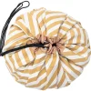 Sacco Portagiochi e Tappeto 2 in 1 Original cotone - Strisce senape