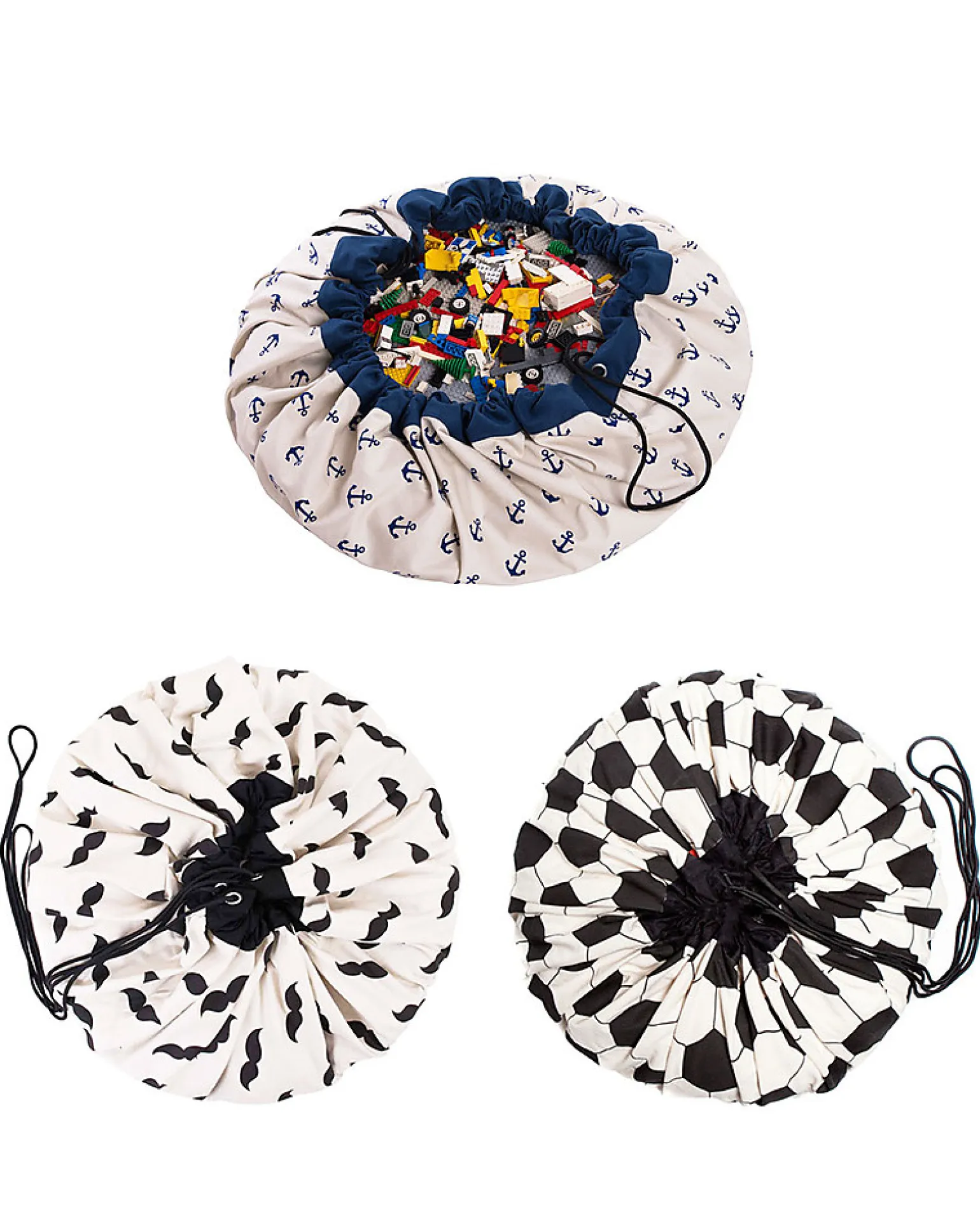 Sacco Portagiochi e Tappeto 2 in 1 Double cotone - Mondo