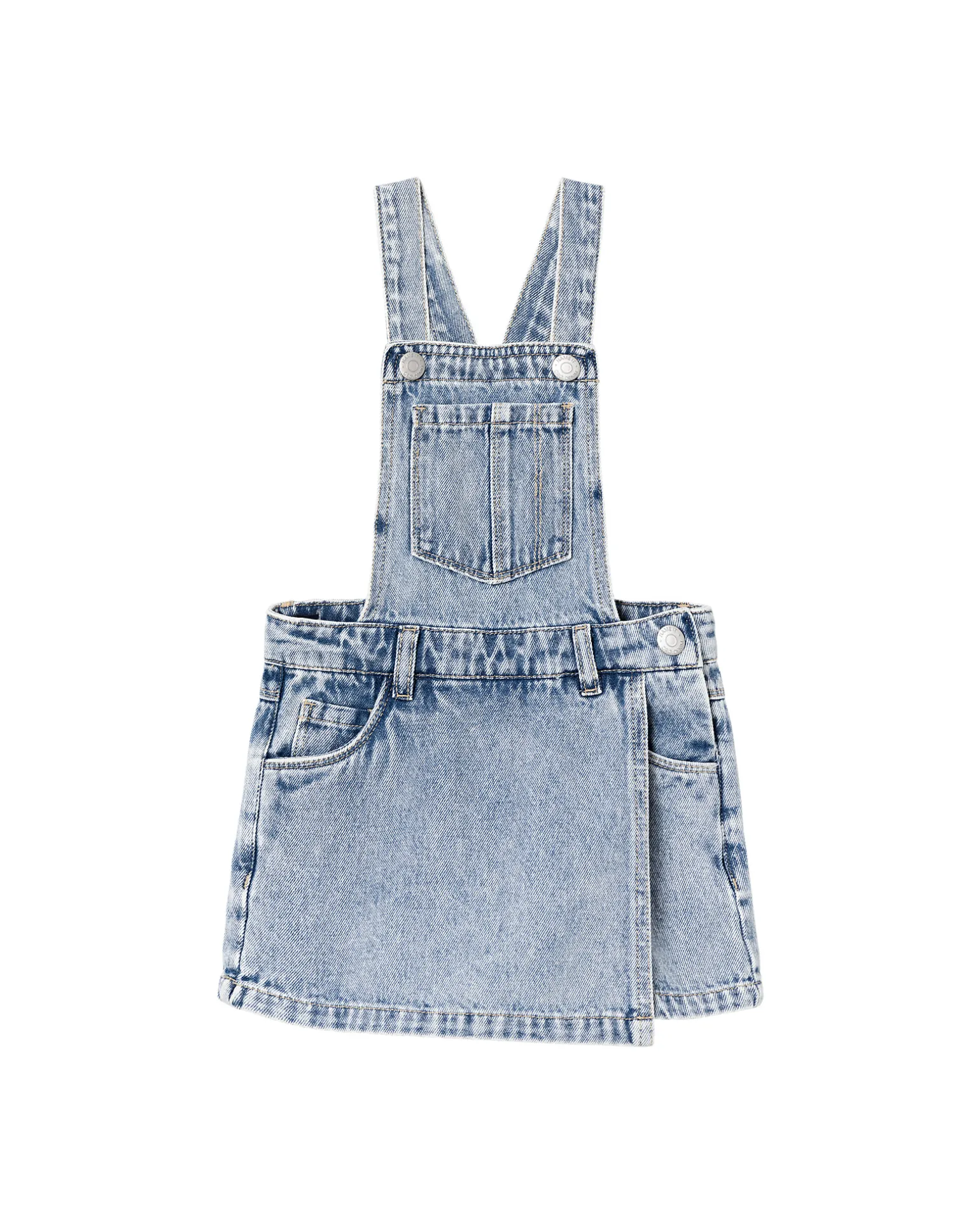 Salopette - Baggy Fit - Light Blue Denim - 100% Cotone