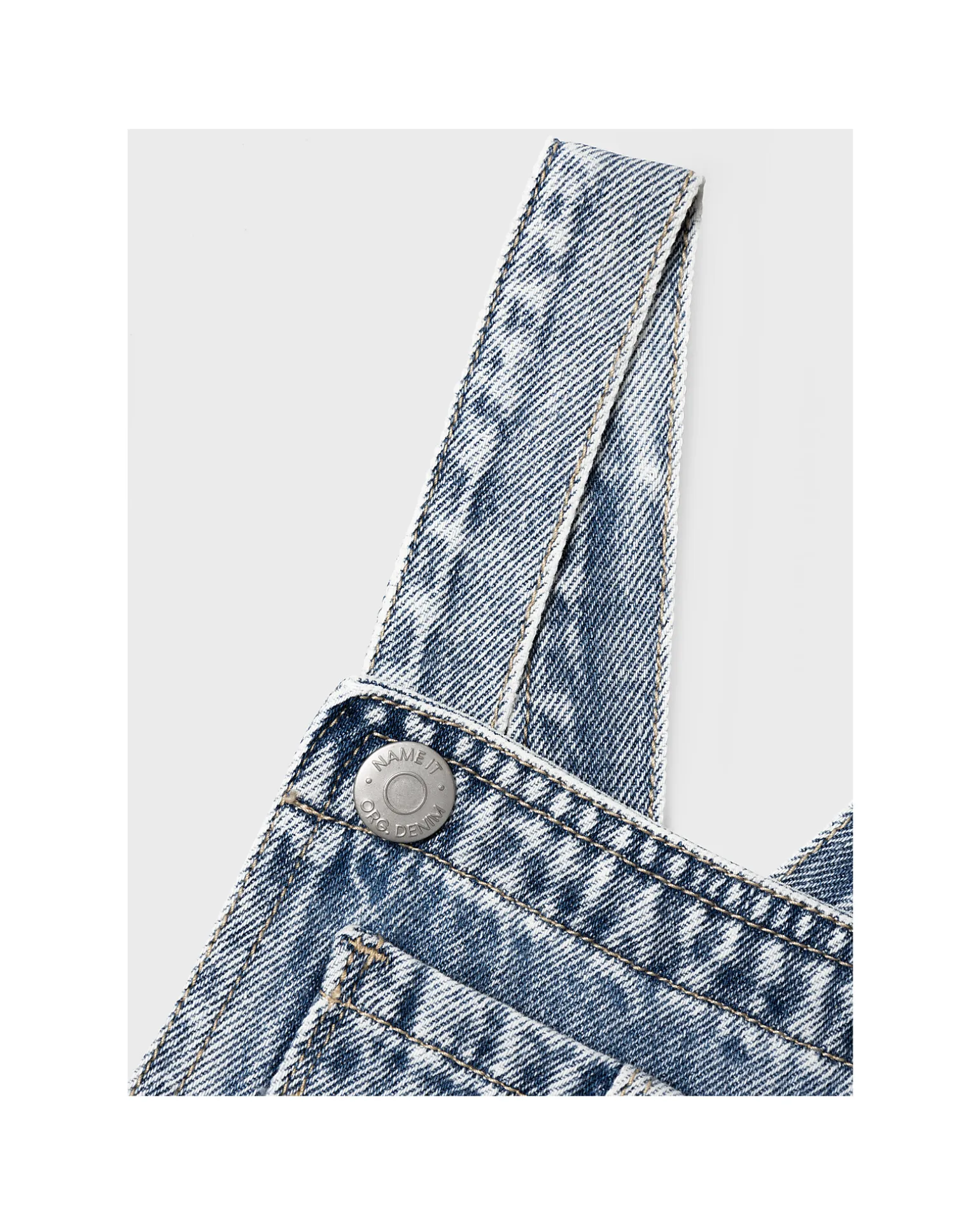 Salopette - Baggy Fit - Light Blue Denim - 100% Cotone