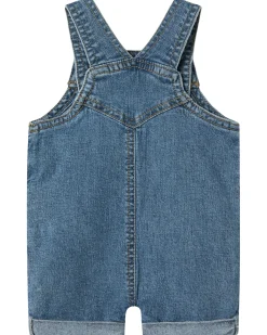 Salopette in Jeans - Dark Blue Denim - con Tasca Frontale - Cotone