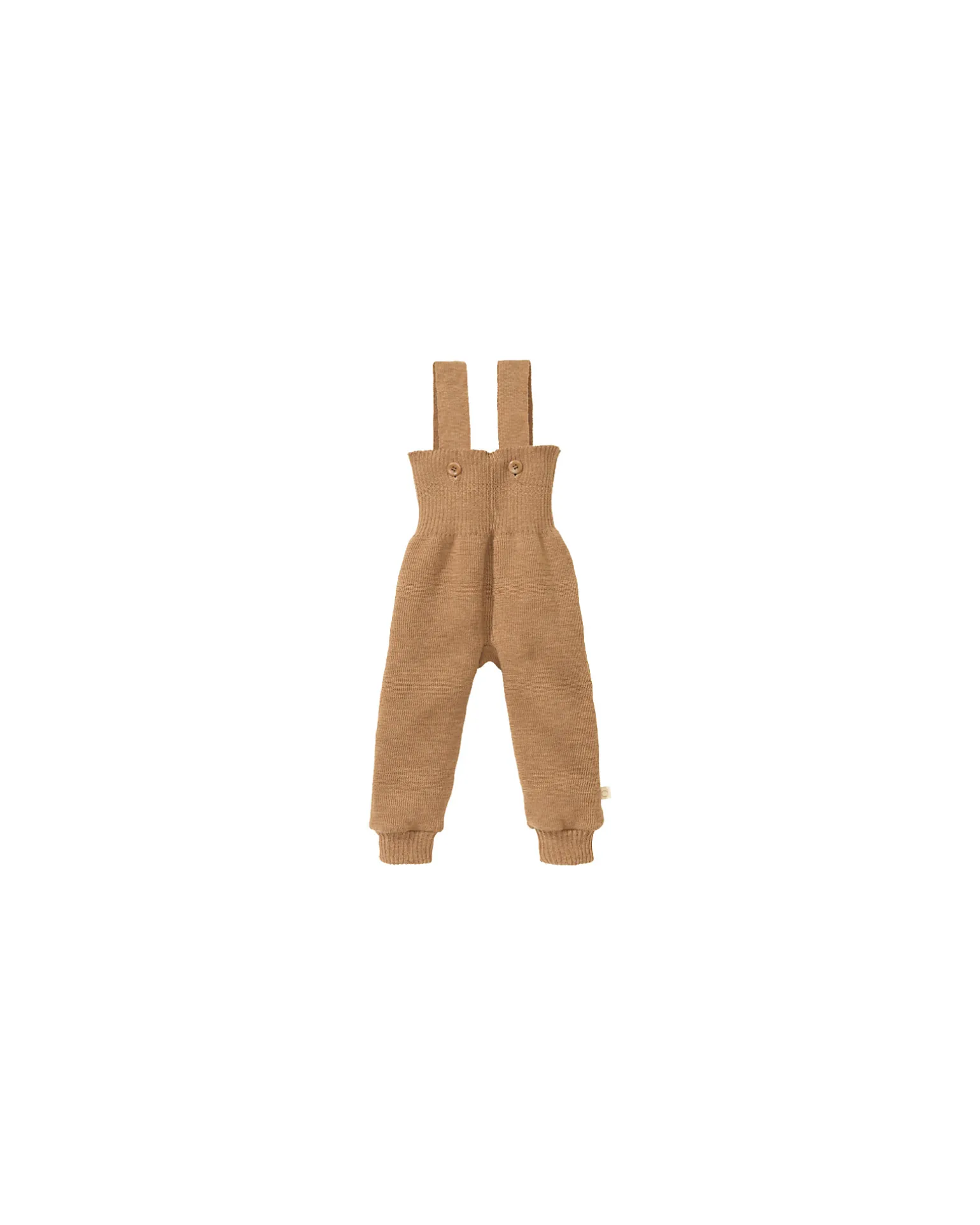 Salopette in Maglia - Caramello - 100% Lana Merino Bio Certificata GOTS
