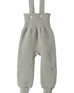 Salopette in Maglia di Lana - Grigio Chiaro
