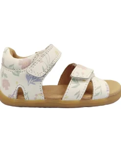 Sandali Step Up Flora - White Floral - Pelle Premium - Primi Passi
