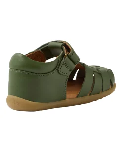 Sandali Step Up Harbor - Bronze Green - Pelle Premium - Primi Passi