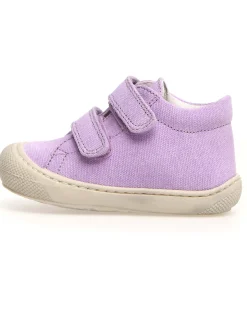 Scarpe in Canvas Cocoon Velcro - Lilla - Suola in Morbida Gomma - Adatte per i Primi Passi