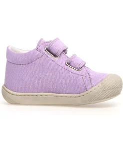 Scarpe in Canvas Cocoon Velcro - Lilla - Suola in Morbida Gomma - Adatte per i Primi Passi