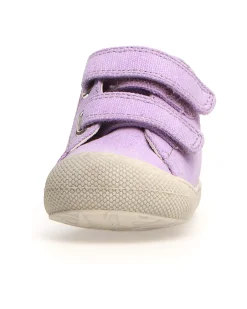 Scarpe in Canvas Cocoon Velcro - Lilla - Suola in Morbida Gomma - Adatte per i Primi Passi