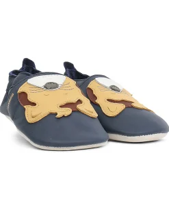 Scarpina Soft Sole, Blu Navy con Leopardo - La cosa migliore dopo i piedi scalzi!