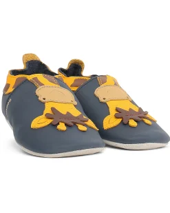 Scarpina Soft Sole, Navy con Giraffa - La cosa migliore dopo i piedi scalzi!