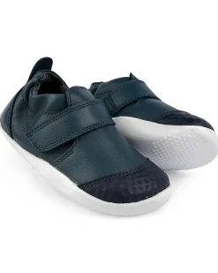 Scarpina Xplorer Go - Navy - Barefoot - in Pelle con Suola Flessibile