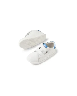 Scarpine I Walk Maverick - Bianco e Azzurro - Pelle Premium - Cammiatori Esperti