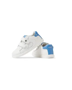 Scarpine I Walk Maverick - Bianco e Azzurro - Pelle Premium - Cammiatori Esperti
