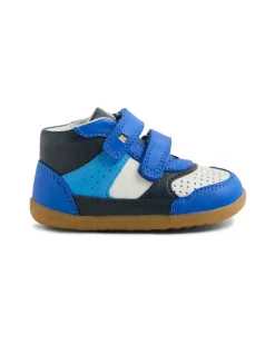Scarpine Step Up Harley - Blu Brillante e Bianco - Pelle Premium - Primi Passi