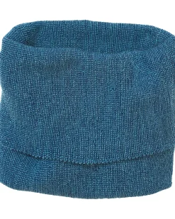 Sciarpa a Tubo - Blu Navy Verde Acqua - 100% Lana Merino Bio Certificata GOTS