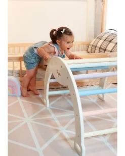 Scivolo/Rampa Montessori 2-in-1 - Legno di Betulla - Sviluppa Equilibrio e Agilità