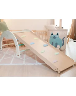 Scivolo/Rampa Montessori 2-in-1 - Legno di Betulla - Sviluppa Equilibrio e Agilità