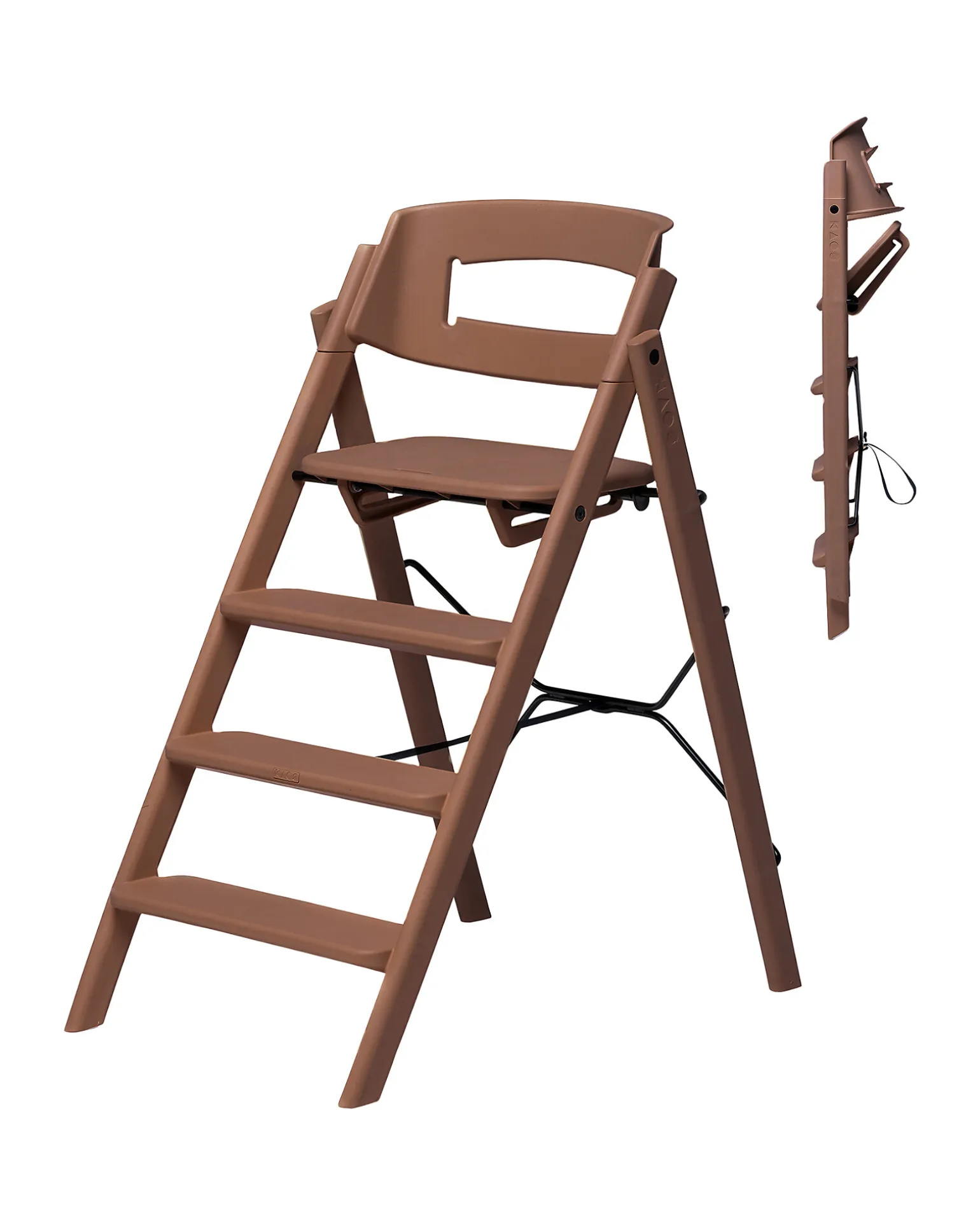 Sedia Evolutiva KLAPP - Marrone Moka - Pieghevole Salvaspazio - 100% Materiali Riciclati