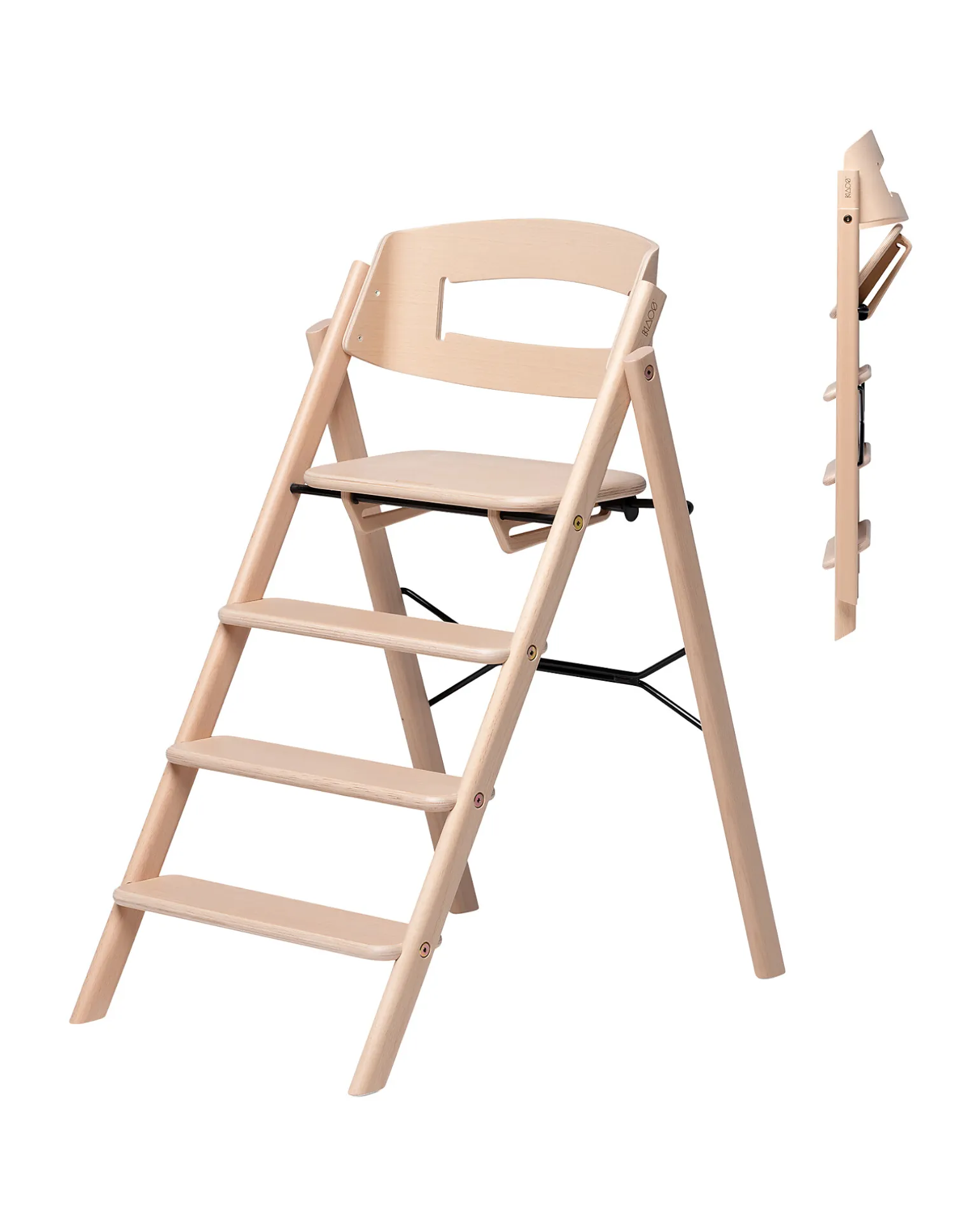Sedia Evolutiva KLAPP - Naturale - Pieghevole Salvaspazio - Legno di Faggio