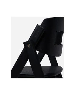 Sedia Evolutiva KLAPP - Nero - Pieghevole Salvaspazio - Legno di Quercia
