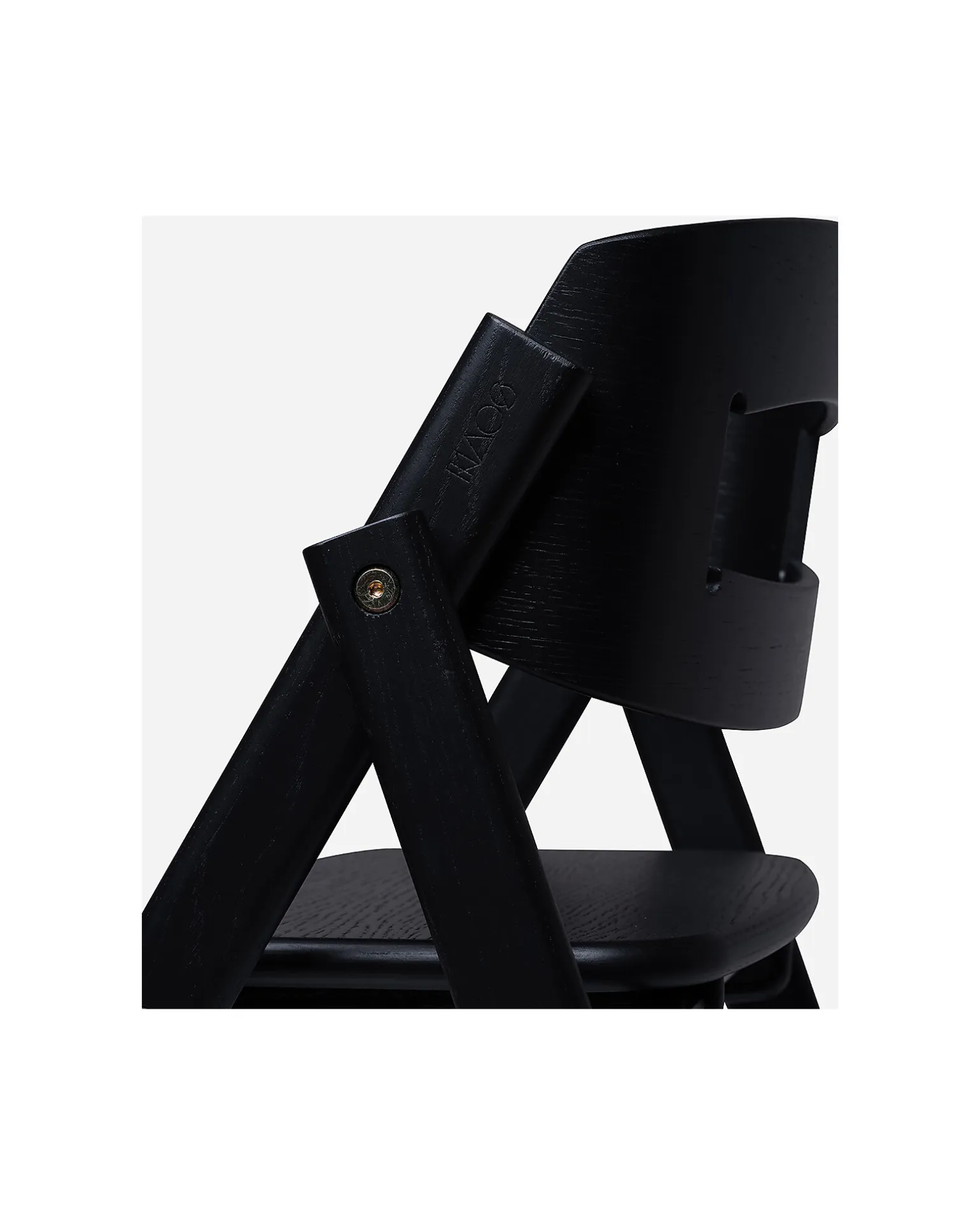 Sedia Evolutiva KLAPP - Nero - Pieghevole Salvaspazio - Legno di Quercia