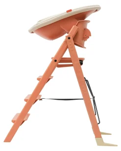 Sedia Evolutiva KLAPP + Sdraietta Neonato - Terracotta - 100% Materiali Riciclati