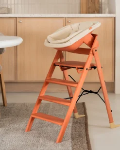 Sedia Evolutiva KLAPP + Sdraietta Neonato - Terracotta - 100% Materiali Riciclati