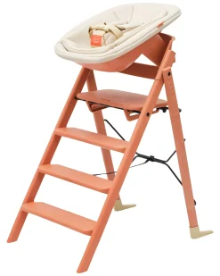 Sedia Evolutiva KLAPP + Sdraietta Neonato - Terracotta - 100% Materiali Riciclati
