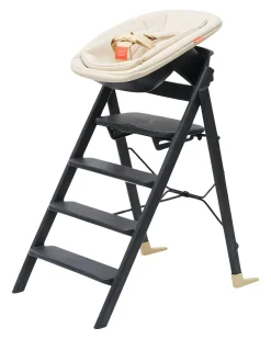 Sedia Evolutiva KLAPP + Sdraietta Neonato - Antracite - 100% Materiali Riciclati
