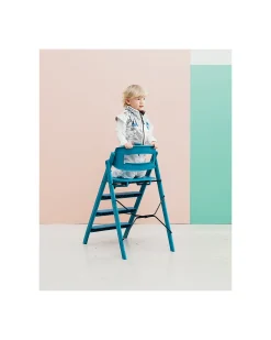 Sedia Evolutiva KLAPP + Sdraietta Neonato - Blu e Sabbia - 100% Materiali Riciclati
