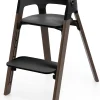 Sedia Evolutiva Steps con Baby Set Vassoio e Imbracatura - Nero e Marrone - Dai 6 Mesi